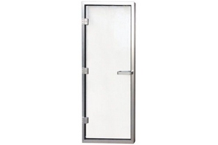 Дверь для хаммама 1890х690 (8 мм) левая, нерж. сталь